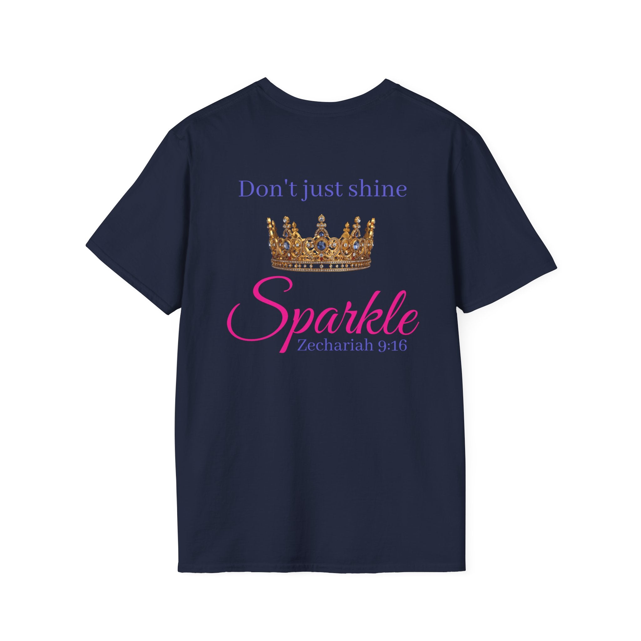 Don’t Just Shine crown Sparkle T-Shirt | Zechariah 9:16 scripture tee