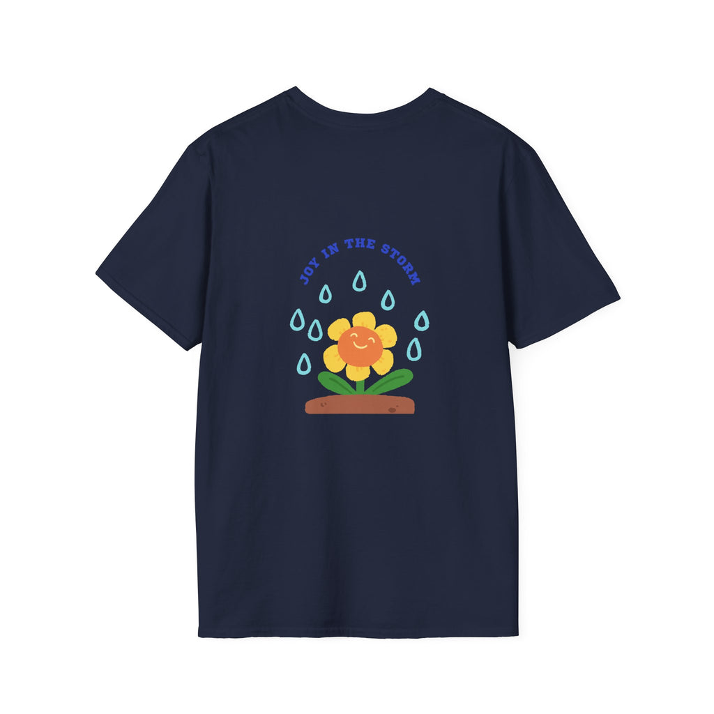 Joy in the Storm Women's Tee, Inspirational T-Shirt, Floral Design, Gift for Her, Uplifting Graphic Tee, Casual Summer Top