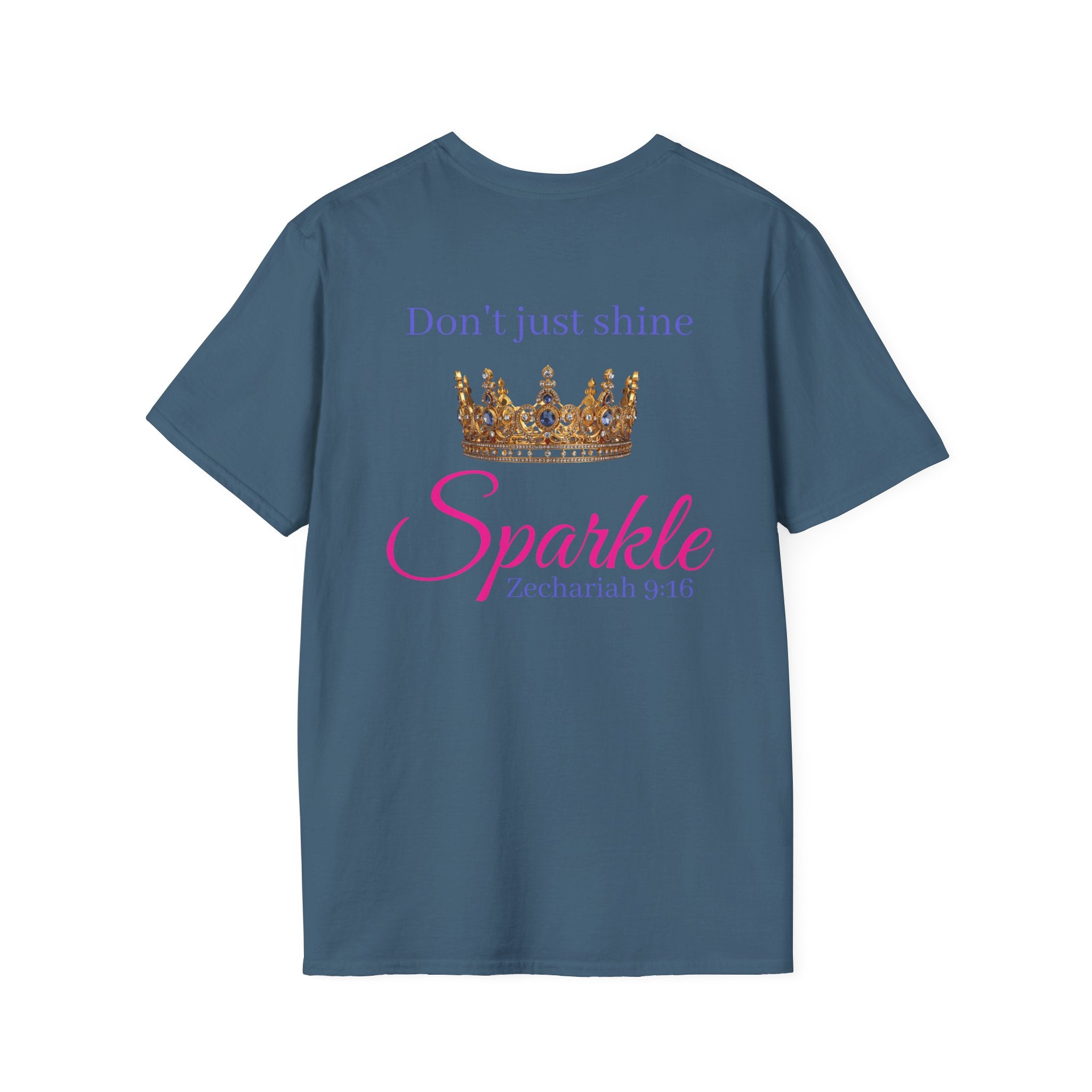 Don’t Just Shine crown Sparkle T-Shirt | Zechariah 9:16 scripture tee
