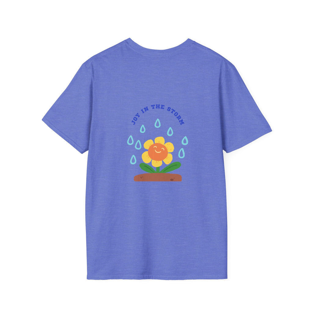Joy in the Storm Women's Tee, Inspirational T-Shirt, Floral Design, Gift for Her, Uplifting Graphic Tee, Casual Summer Top