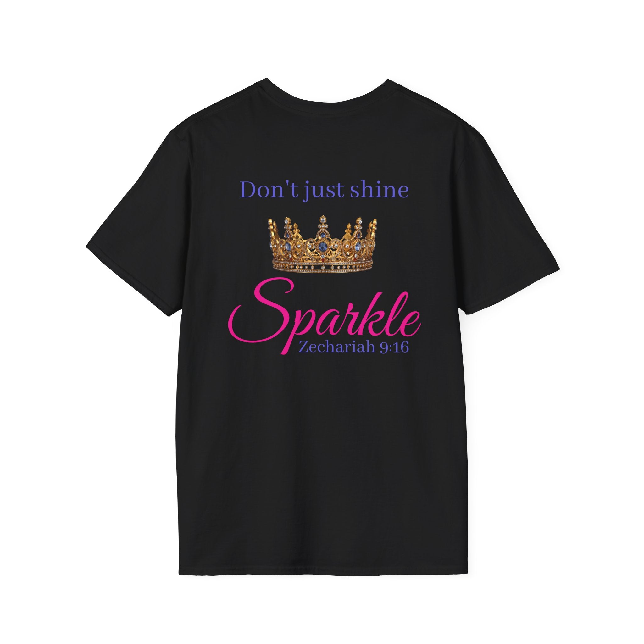 Don’t Just Shine crown Sparkle T-Shirt | Zechariah 9:16 scripture tee