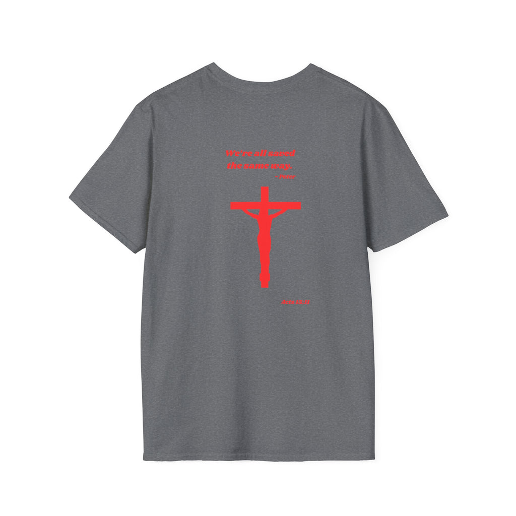 Copy of Red Crucifix with Scripture T-Shirt | Religious Christian Tee