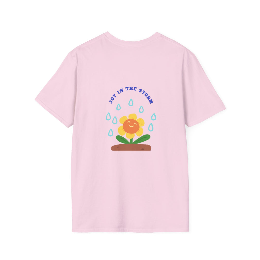 Joy in the Storm Women's Tee, Inspirational T-Shirt, Floral Design, Gift for Her, Uplifting Graphic Tee, Casual Summer Top