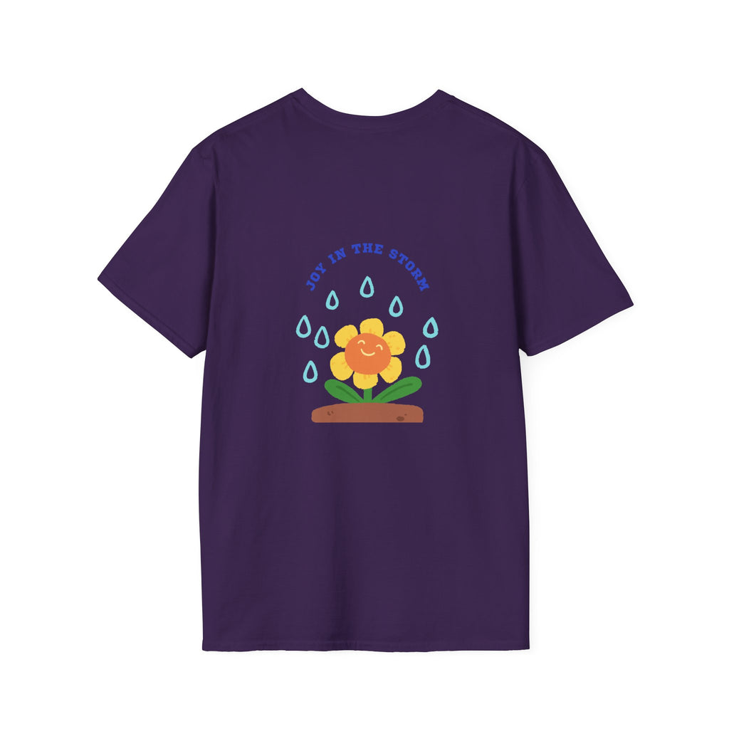 Joy in the Storm Women's Tee, Inspirational T-Shirt, Floral Design, Gift for Her, Uplifting Graphic Tee, Casual Summer Top