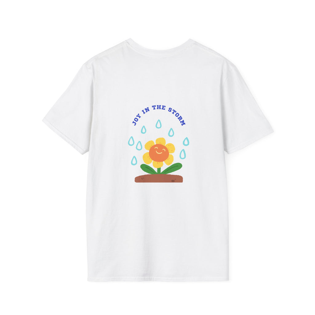 Joy in the Storm Women's Tee, Inspirational T-Shirt, Floral Design, Gift for Her, Uplifting Graphic Tee, Casual Summer Top